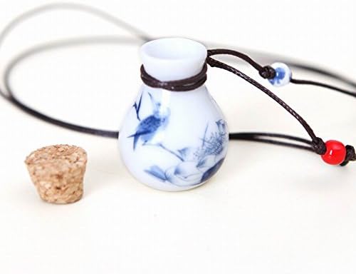 Easy-South-Life Elegant Jewelry Lucky Creative Adjustable Ceramics Bottle Necklace Romantic Wishing Bottle Necklace