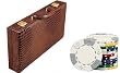 Triple Crown Poker Chip Set, 300 11.5 gram Clay Composite Chips w/ Brown Genuine Leather Case Triple Crown Poker Chip Set, 300 11.5 gram Clay Composite Chips w/ Brown Genuine Leather Case
