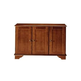 Burnham Three door Lowboy Sideboard Buffet Table, WOOD-DOOR, WALNUT by Home Decorators Collection