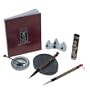 Miniature Shodo Japanese Calligraphy Gift Set, incl. Calligraphy Brushes, Ink Grinding Stone, Ink Stick, Porcelain Brush Holder, etc...