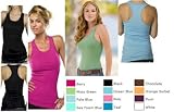 Racer Back Sheer Clingy Longer Length Yoga Tank