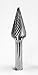 CARBIDE BUR GROBET MADE IN U.S.A. CONE 1/4X1X1/4 STANDARD CUT