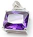 18K Gold Fill S.S. Jlo Amethyst CZ Pendant title=