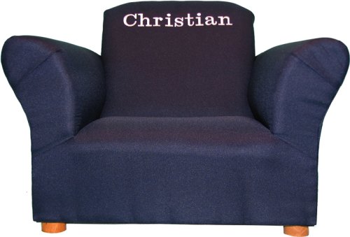 Kitchen: Personalized Upholstered Children Original Chair   Solid Navy