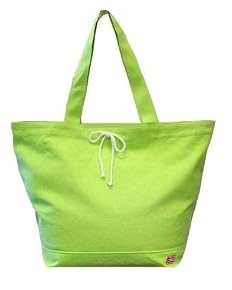 100% Cotton Canvas Shoulder Tote Bag with Tie Closures