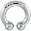 4 Gauge STEEL HORSESHOE Circular Barbell - 5/8" 8mm ball