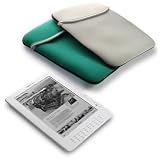 AMAZON KINDLE DX REVERSABLE NEOPRENE POUCH CASE - GREY/GREEN PART OF THE QUBITS ACCESSORIES RANGEby Qubits