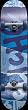Cliche RIPPED LOGO Blue 7.0 Complete Skateboard Specially Formulated with Softer Bushings