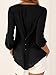 Choies Women's Black V-neck Button Detail Dip Back Solid Blouse Top 6