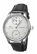 IWC Portuguese Regulateur Mens' Manual Wind Platinum 950 White Dial on Black Leather Strap Watch IW544403