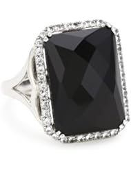Badgley Mischka Fine Jewelry Onyx Cocktail Ring, Size 7