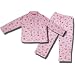 Queen of Hearts pink flannel, coat-style pajamas for children