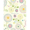 C.R. Gibson 10 Count Thank You Notes, Loopy Flowers