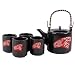 Art Deco Floral Modern Asian Teapot Set 5 Pieces 20 Ounces Art Deco Floral Modern Asian Teapot Set 5 Pieces 20 Ounces