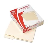 ESSELTE PENDAFLEX CORP. / Manila file folders, recycled, top tab, 1/3 cut, assorted, letter, 100/box / ESS75213 / Sold as 1 Box / Mfr Part # 75213 \*/ Manila file folders, recycled, top tab, 1/3 cut,