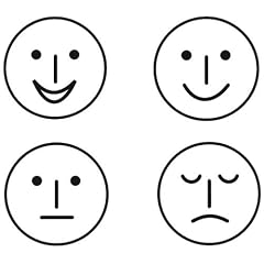 Elbi Lehrerstempel mini, vier Smileys | Stempelset, Gesichtsstempel