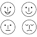 Elbi Lehrerstempel mini, vier Smileys | Stempelset, Gesichtsstempel