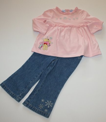 Disney Winnie the Pooh Baby/Infant Girl's 2 Piece Shirt/Pant Set - Size: 18 Months, Pink