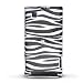 White with Black Zebra Animal Strip Snap on Hard Skin Cover Case for Motorola Devour A555