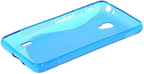 MOONCASE S-line Flexible Soft Gel Tpu Silicone Skin Slim Back Case Cover For LG Optimus F6 D500 Blue