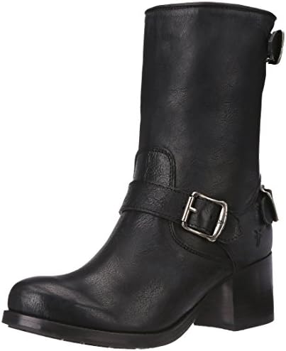 FRYE Women's Vera Back-Zip Short Boot, Black, 8 M US