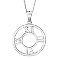 Roman Numerals Sterling Silver Pendant