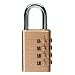 Master Lock 627D Brass Luggage Padlock, Set Your Own Combination, 1-3/16-Inch