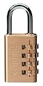 Master Lock 627D Brass Luggage Padlock, 1-3/16-Inch Set Your Own Combination
