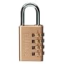 Master Lock 627D Brass Luggage Padlock, 1-3/16-Inch Set Your Own Combination