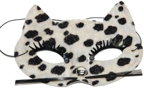 Cat Face Party Mask Snow Leopard Costume Mardi Gras Halloween Masquerade Prom