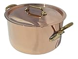 Mauviel M'Heritage M150B 6505.24 6-Quart Stockpot with Lid and Bronze Handles