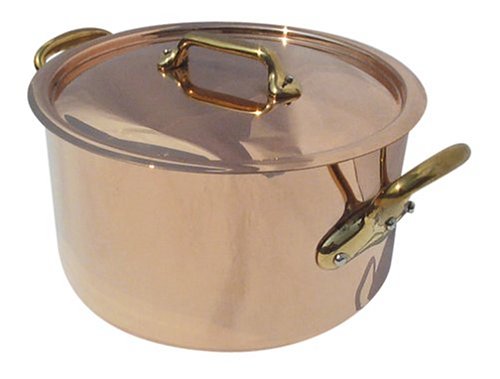 Mauviel M'Heritage M150B 6505.24 6-Quart Stockpot with Lid and Bronze Handles