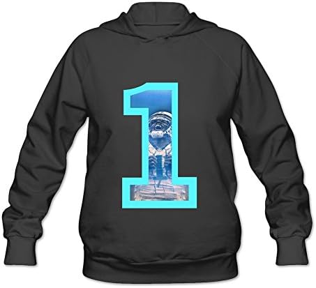 Carolina Panthers Cam Newton 1Cotton Hooded For Womans Black