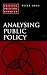 Books : Analysing Public Policy (Critical Political Studies)