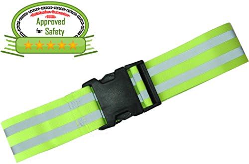 Reflective Belt For Safety-Elastic and Lightweight Recommended For Running Jogging Biking Walking Cycling-Yellow Reflective Band is Secure on Sports Gear or Clothing