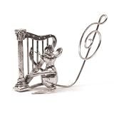 Figurine en �tain souris harpe