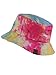 C.C Unisex 100% Cotton Packable Reversible Tie Dye Bucket Sun Hat, Hot Pink/Light Blue