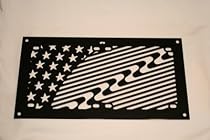 Dual Old Glory Universal Radiator Cover Black