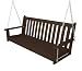 60" Recycled Tuscan Veranda Outdoor Patio Chain Swing - Chocolate Brown