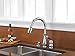 Delta Leland Chrome Kitchen Faucet with Pull Down Sprayer, Traditional Single Hole Kitchen Sink Faucet, Single Handle, Chrome 978-DST