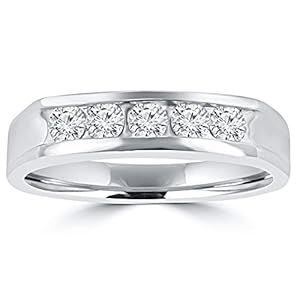 0.50 ct Men's Round Cut Diamond Wedding Band in Platinum In Size 15