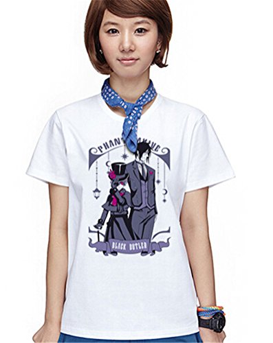 Unisex Cartoon Black Butler Anime Sebastian Ciel Tops T-Shirts Tops Tee