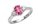 1.70 cttw Genuine Pink Sapphire Ring - 14kt White Gold LIFETIME WARRANTY