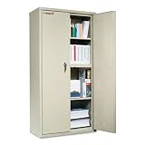 Fireproof Cabinet, 3 Shelves/2 Adjustable 36 x 19-1/32 x 72, Parchment