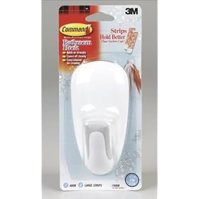 3M Command 17600B Bathroom Hook with Water-Resistant Strips by 3M