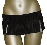 Living Dead Souls Womens PINSTRIPE PLEATED MINI SKIRT- Assorted Colors