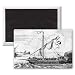 Barbary Galleys (engraving) by Dutch School - 3x2 inch Fridge Magnet - large magnetic button - Magnet