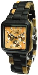 Tense Square Natural Dark Maple Hypoallergentic Watch B7305DM