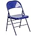 Flash Furniture HERCULES COLORBURST Series Cobalt Blue Triple Braced & Double Hinged Metal Folding Chair