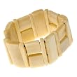 Choco Block Ivory Bone Bangle Stretch Bracelet